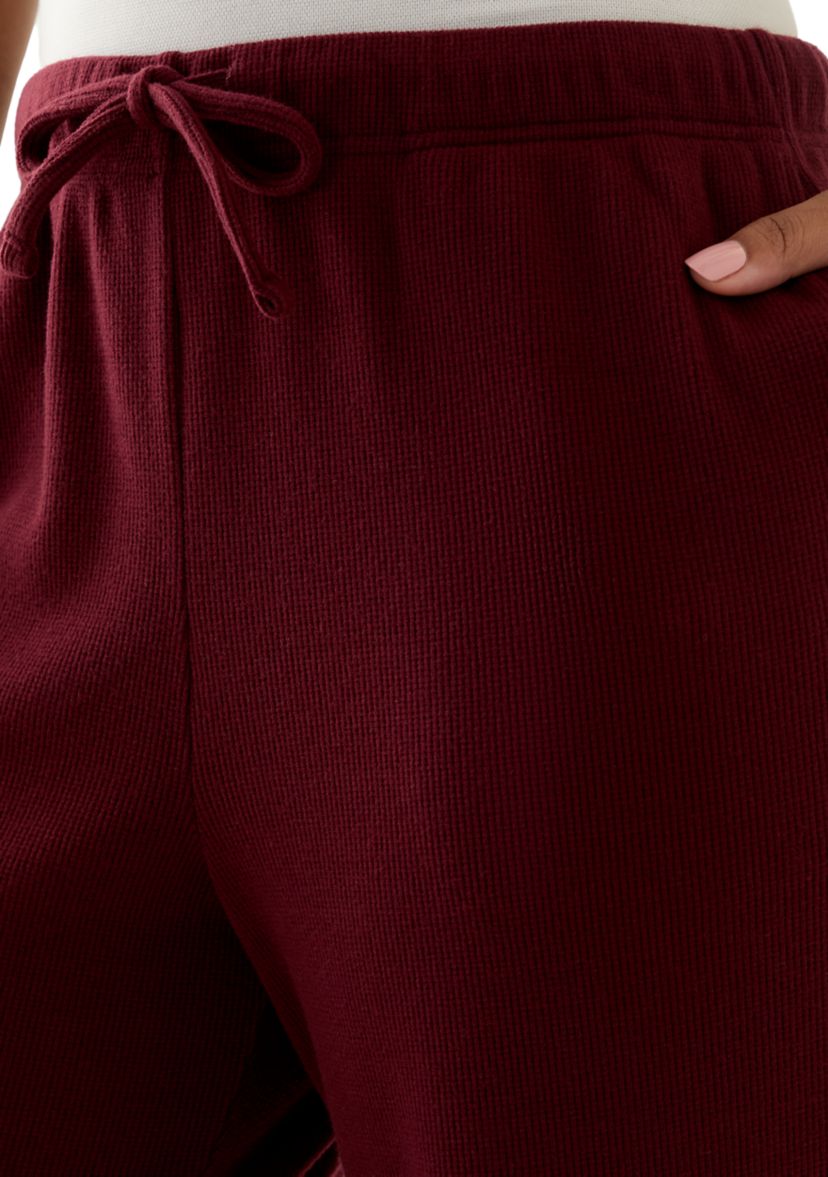 Womens Cozy Knit Wide Leg Pants