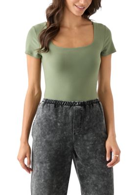 OLIVE + OAK Women's Square Neck Bodysuit, XL