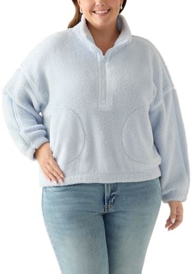 OLIVE + OAK Women's Plus Size 1/4 Zip Sherpa, 3X