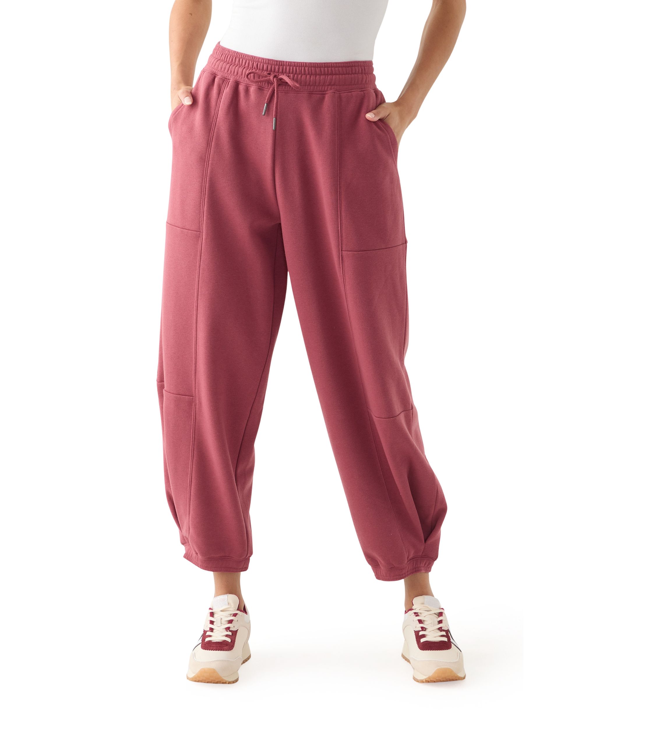 Womens Athleisure Barrel Pants