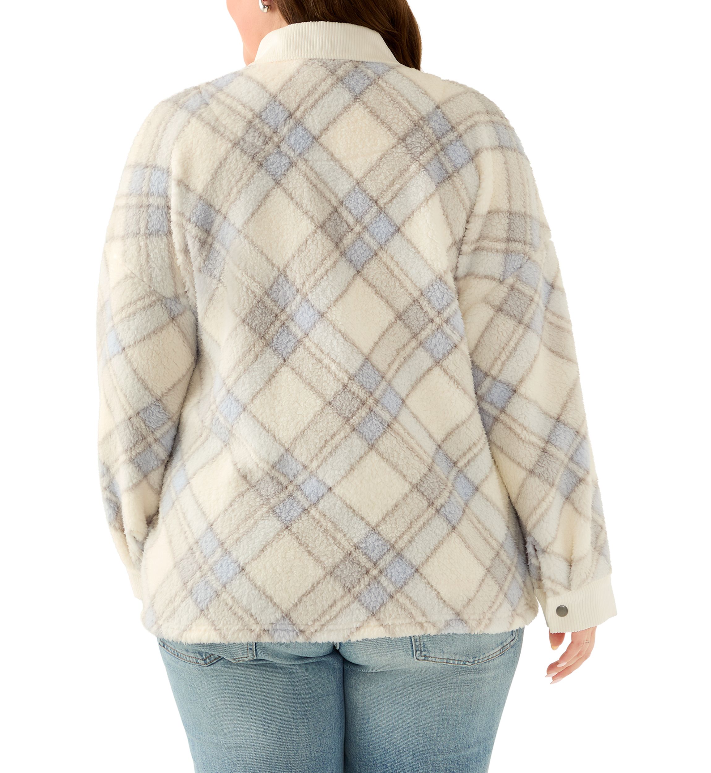 Plus Size Sherpa Shacket