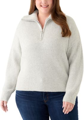 OLIVE + OAK Women's Plus Size 1/4 Zip Pullover, 3X