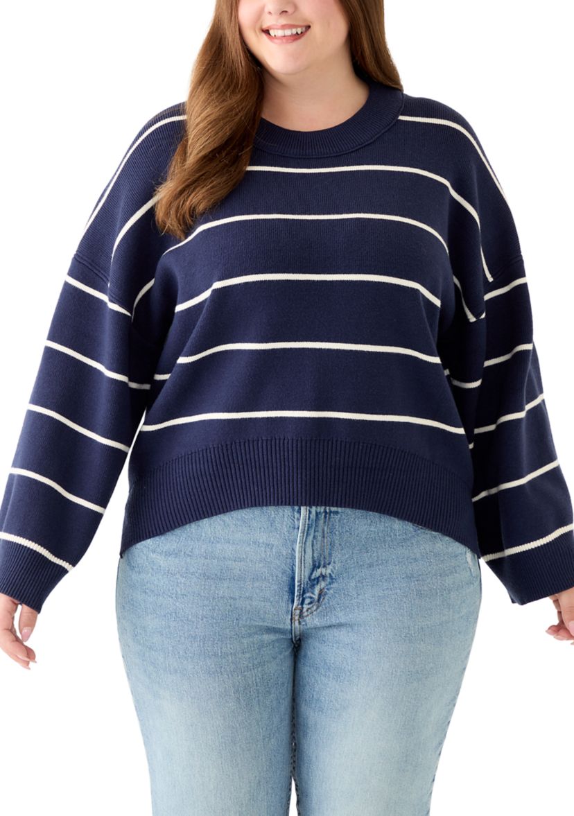 Plus Size Striped Sweater