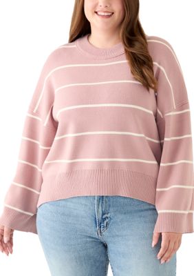 OLIVE + OAK Women's Plus Size Striped Sweater, 3X