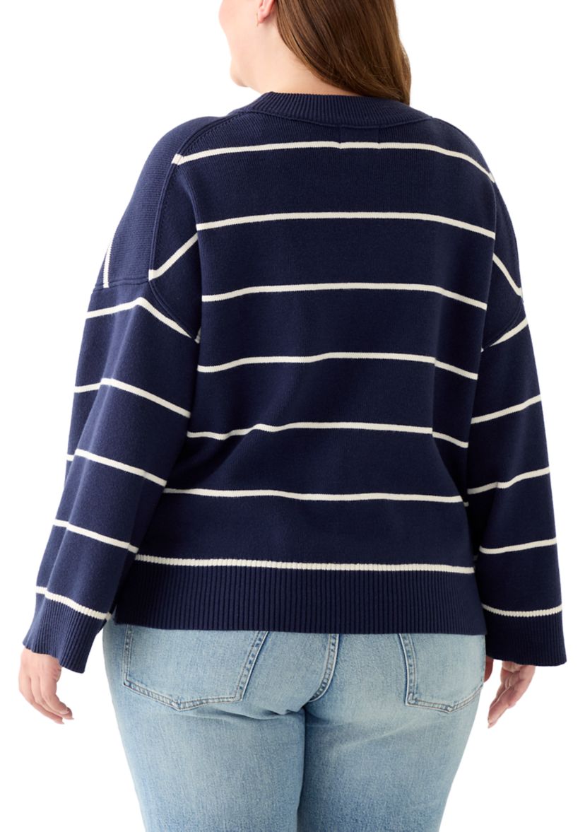 Plus Size Striped Sweater