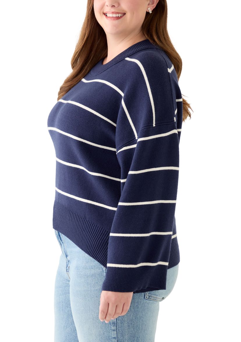 Plus Size Striped Sweater