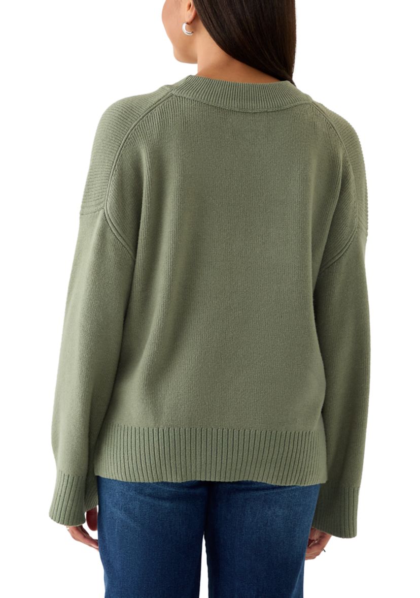 Womens Long Sleeve Crew Neck Sweater