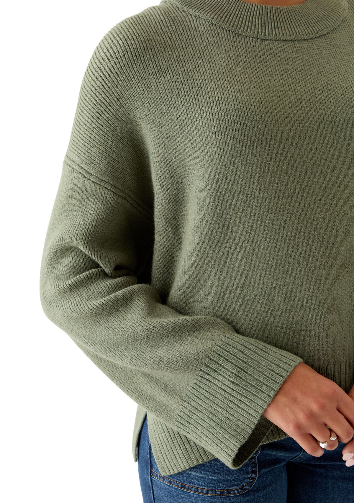 Womens Long Sleeve Crew Neck Sweater