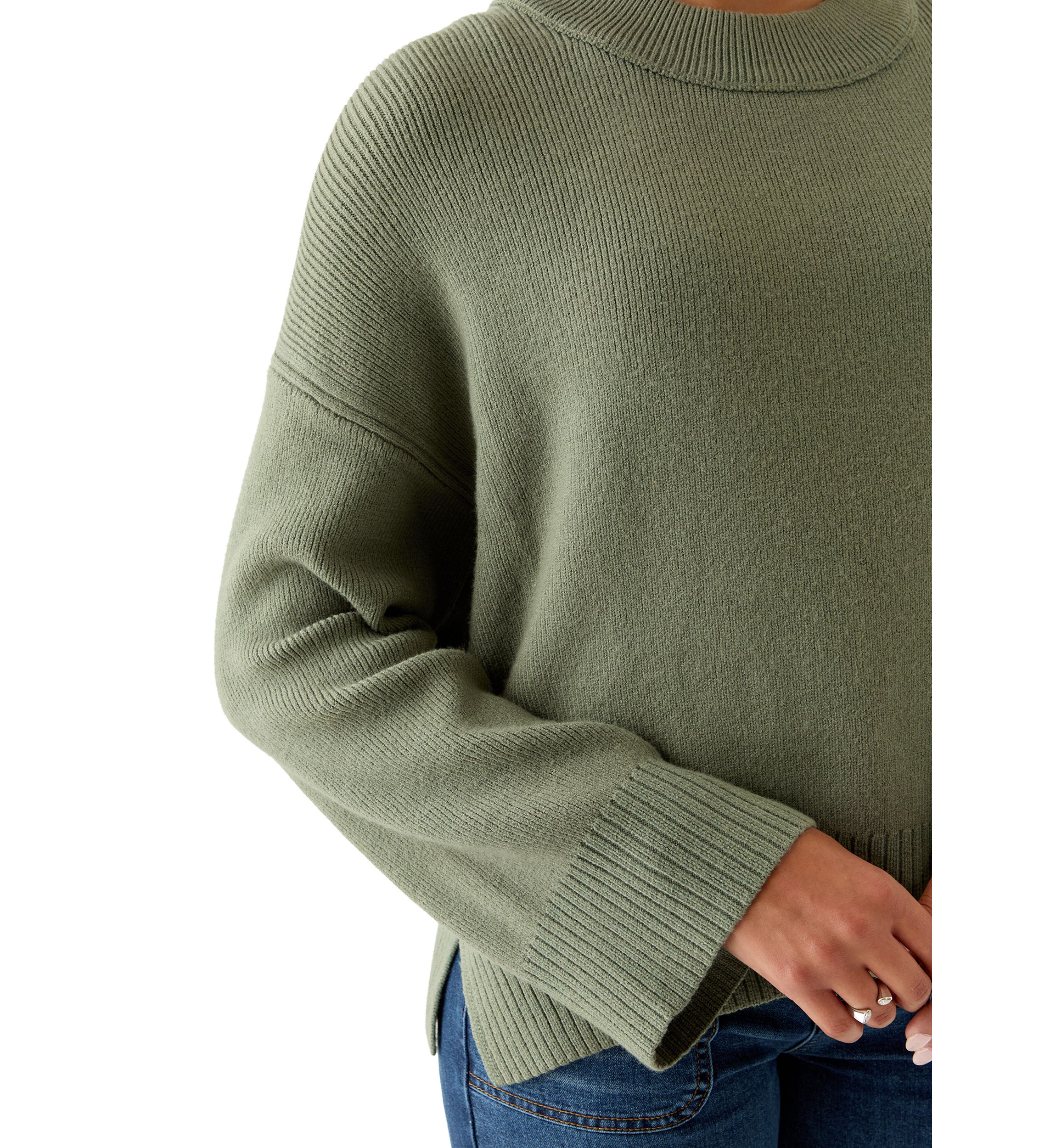 Womens Long Sleeve Crew Neck Sweater