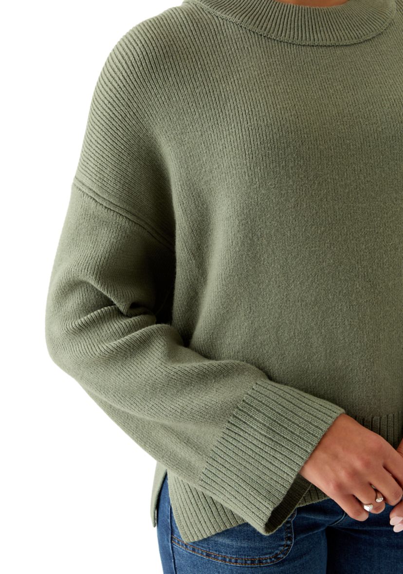 Womens Long Sleeve Crew Neck Sweater