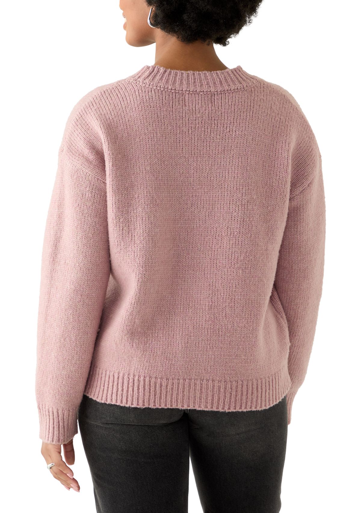 Womens V-Neck Button Front Cardigan
