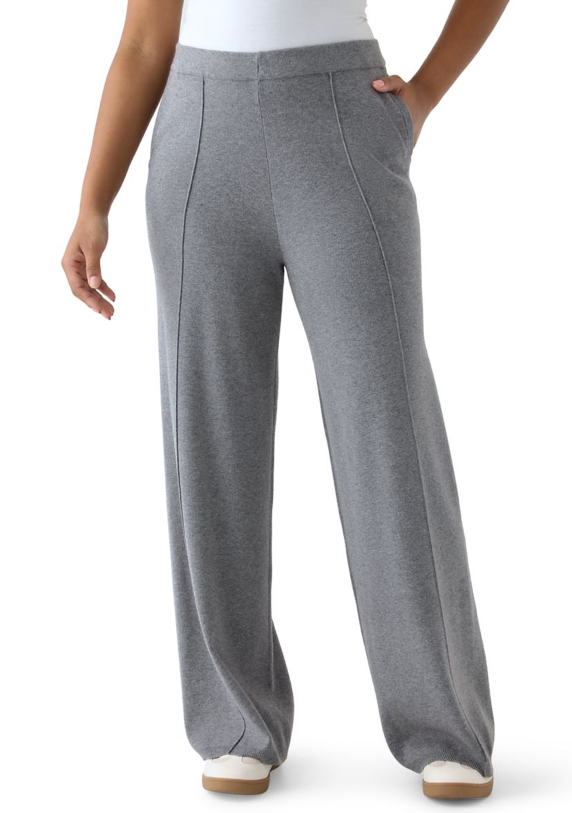 Womens Sweater Pants with Piping