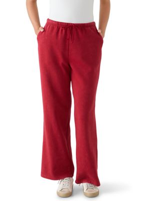 OLIVE + OAK Women's Elastic Waist Wide Leg Pants, Large