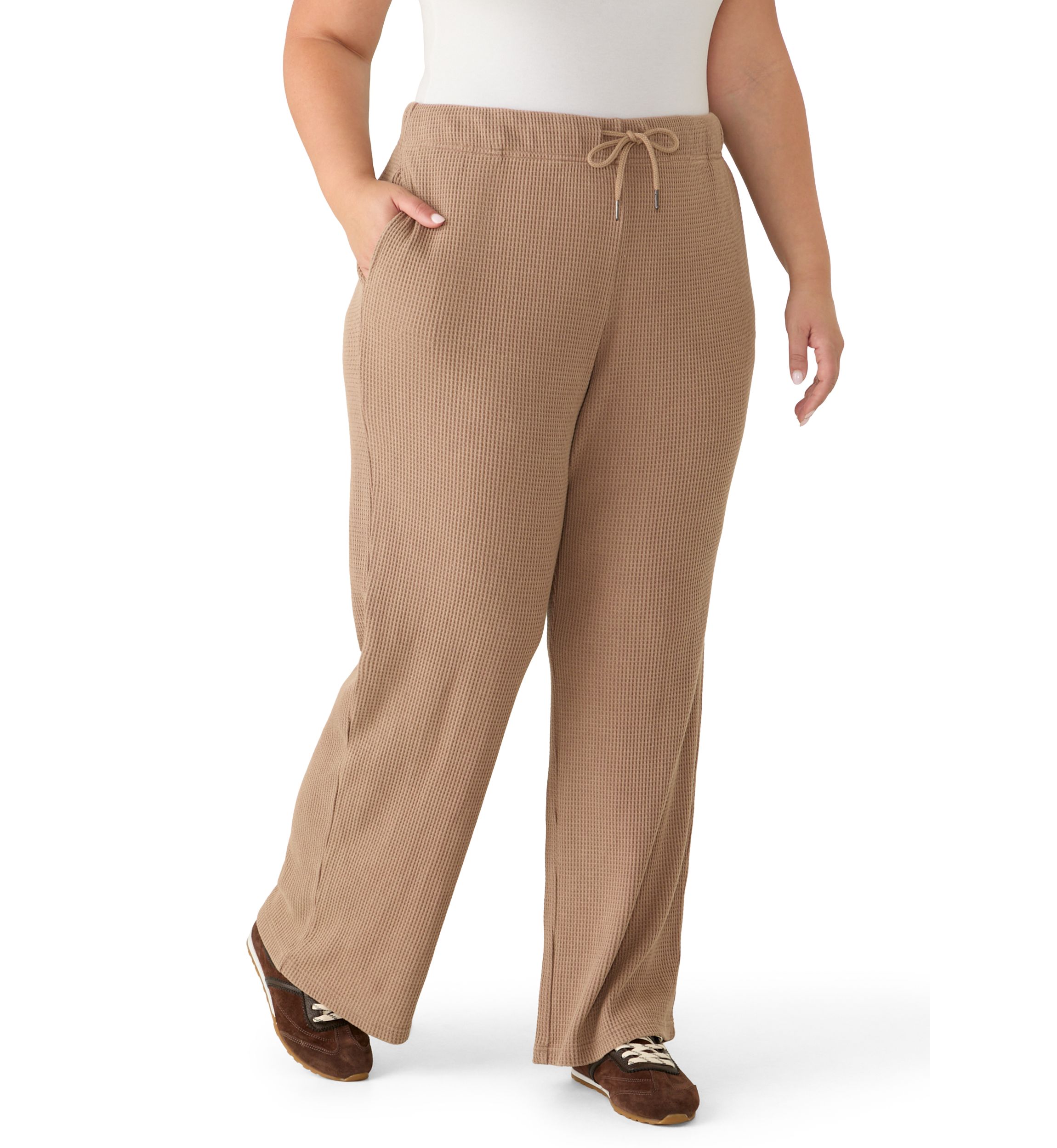 OLIVE + OAK Plus Size Waffle Knit Pants | Belk