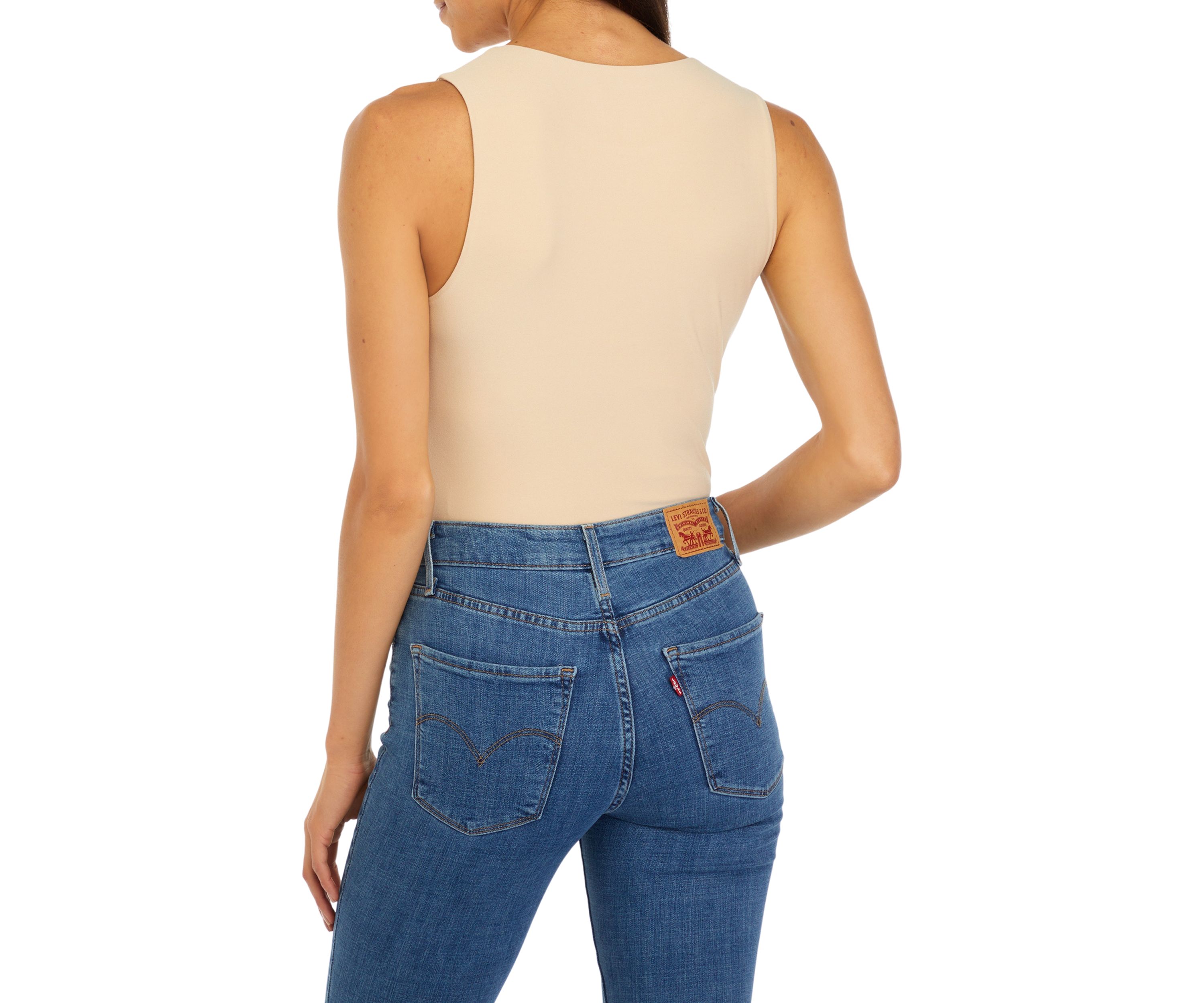 Womens Peached Jersey Bodysuit