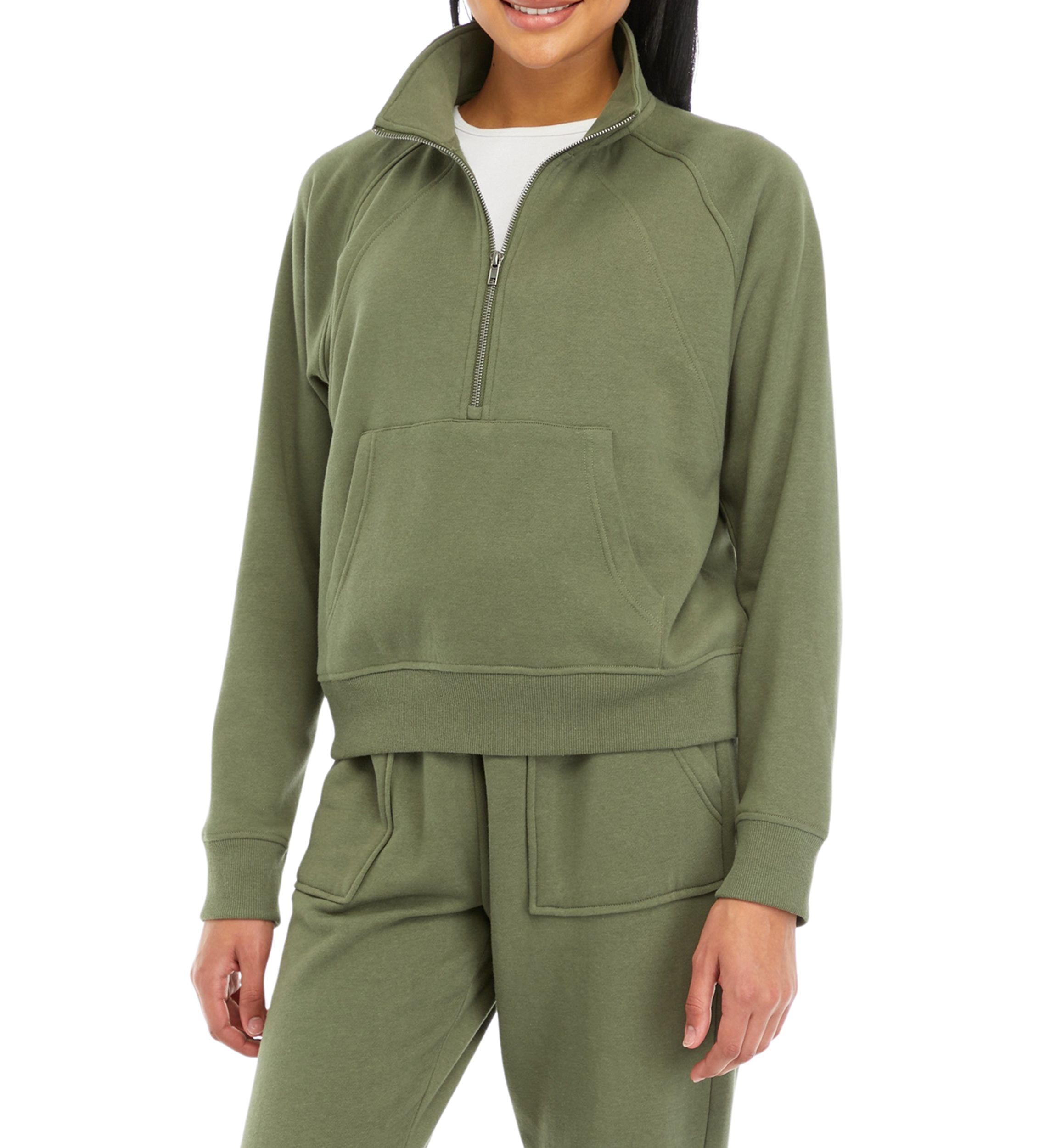 Womens Dolman Sleeve Scuba Pullover
