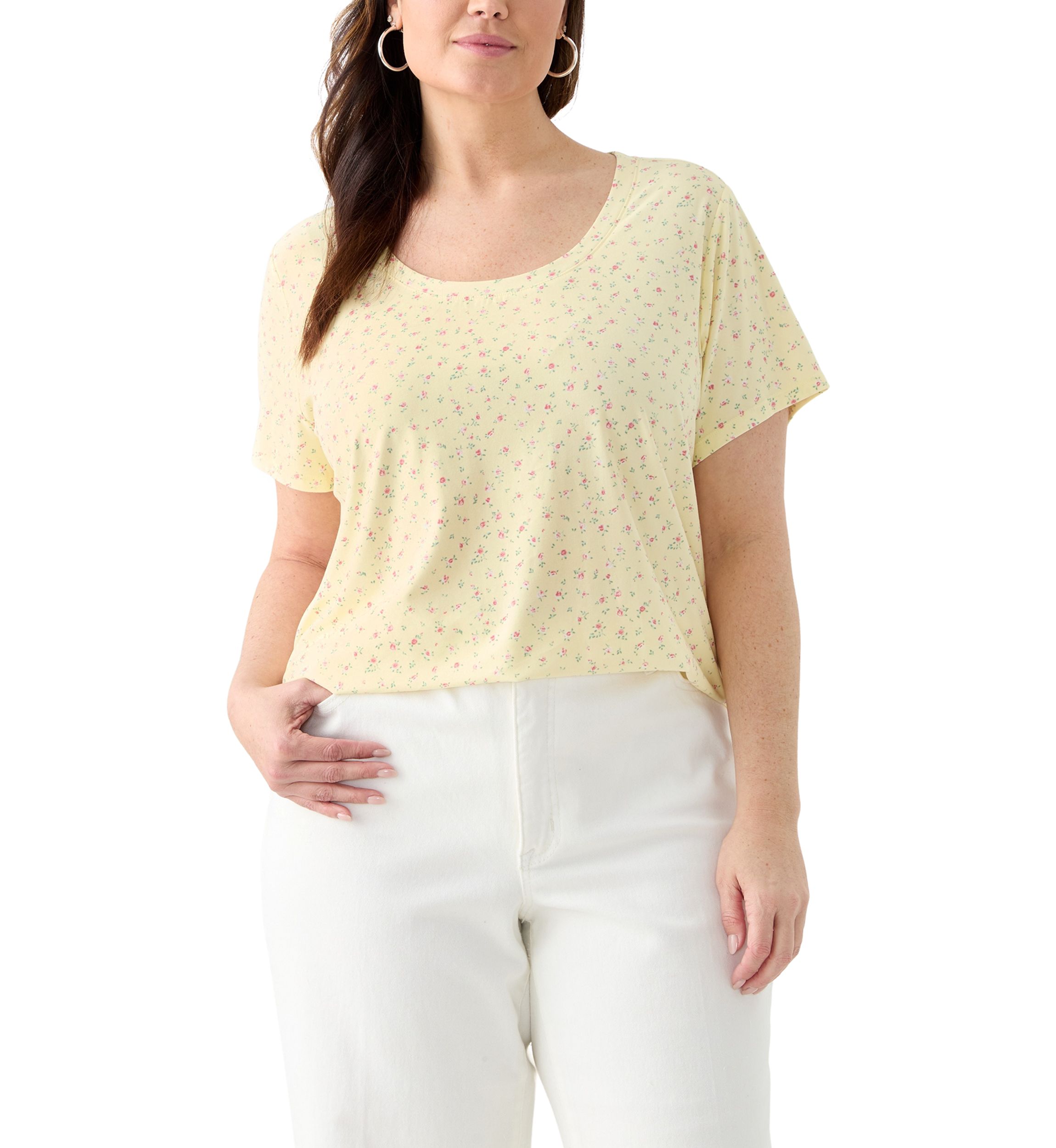Plus Size Short Sleeve Printed T-Shirt