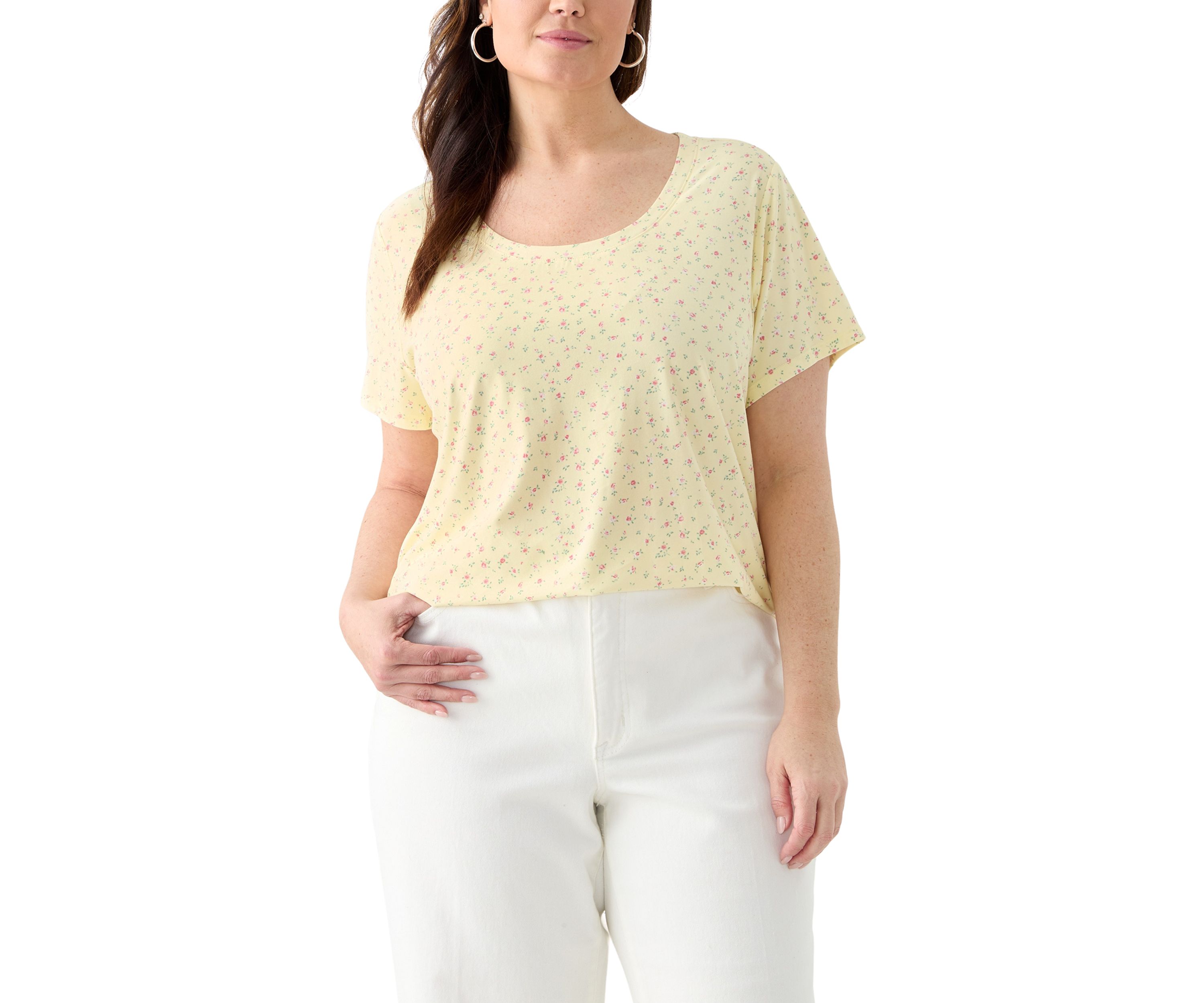 Plus Size Short Sleeve Printed T-Shirt