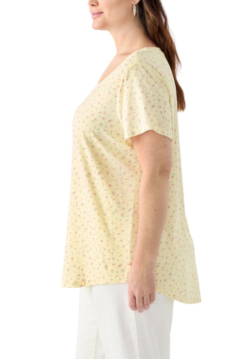 Plus Size Short Sleeve Printed T-Shirt