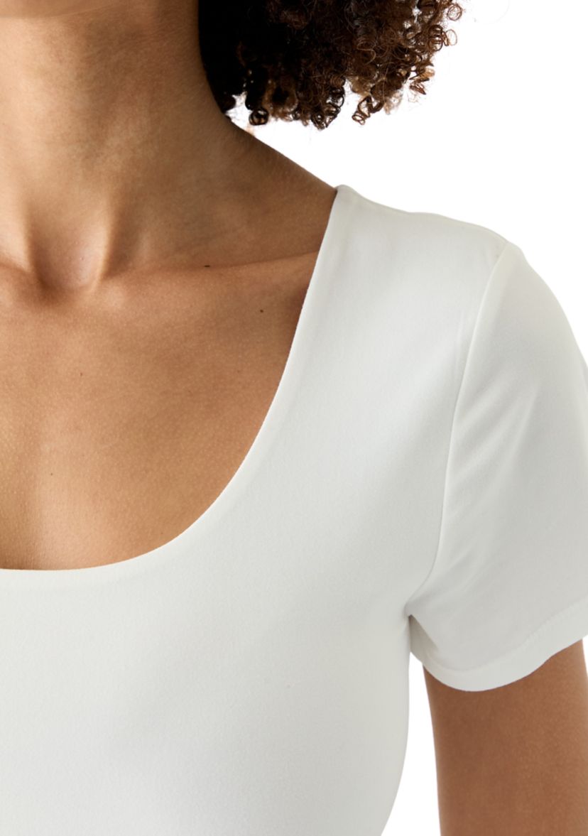 Womens Short Sleeve Peached Jersey T-Shirt 