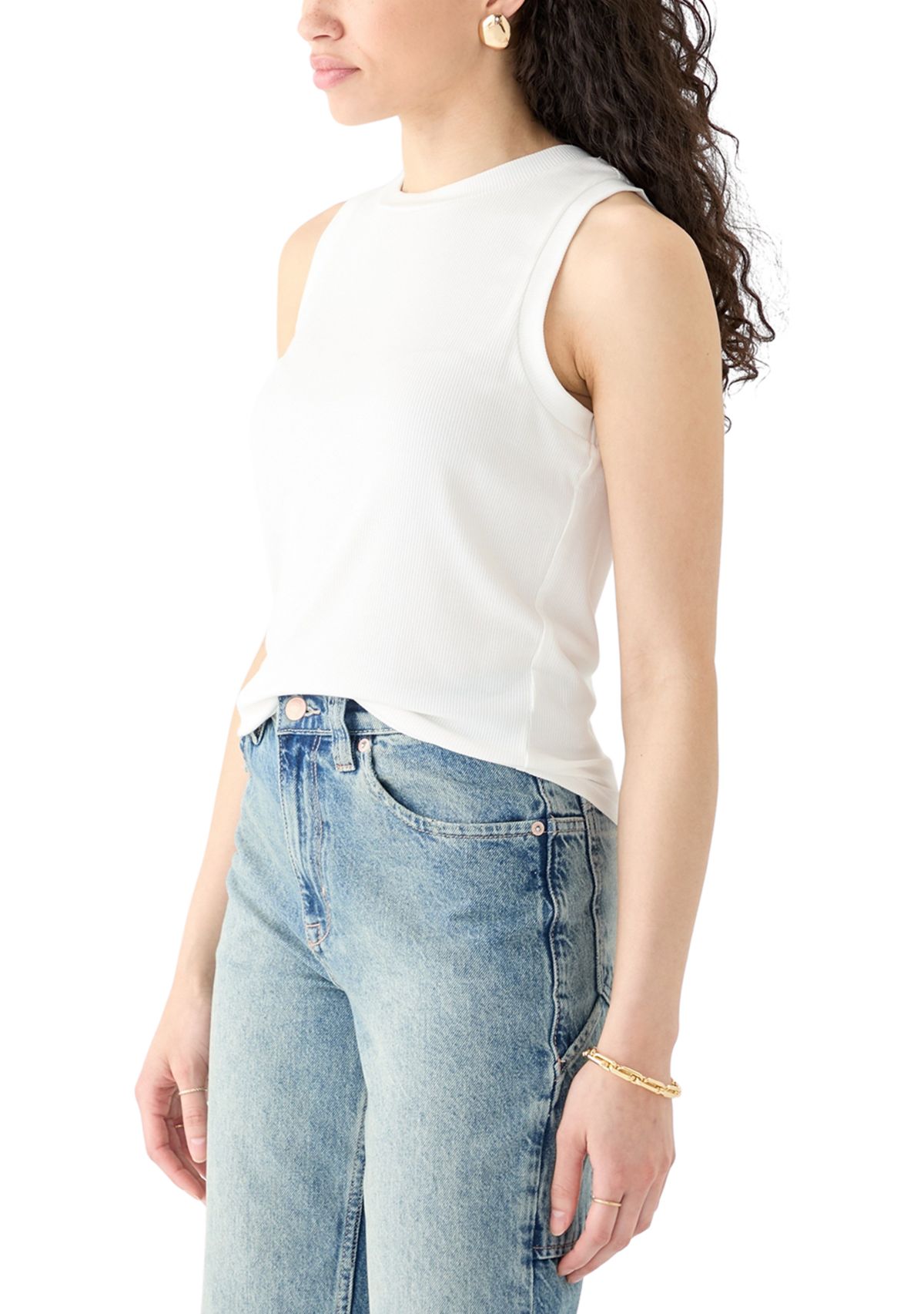 Womens Ribbed Knit Tank Top