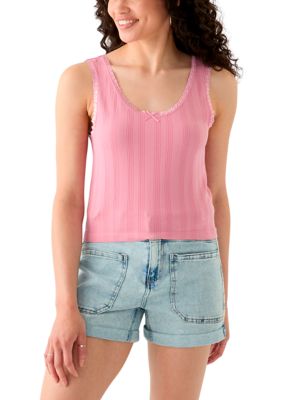OLIVE + OAK Women's Knit Tank Top, Pink, XL