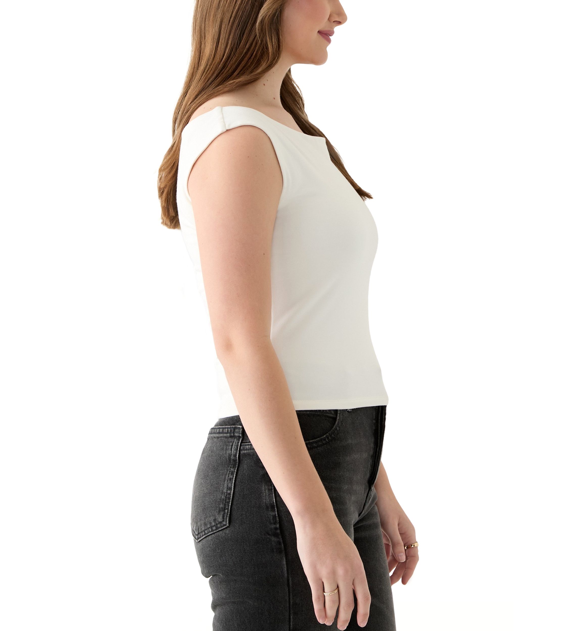 Womens Boat Neck Tank Top