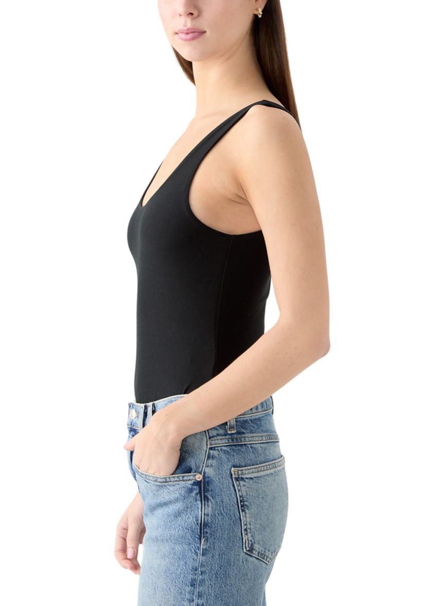 Womens Scoop Neck Double Layer Bodysuit