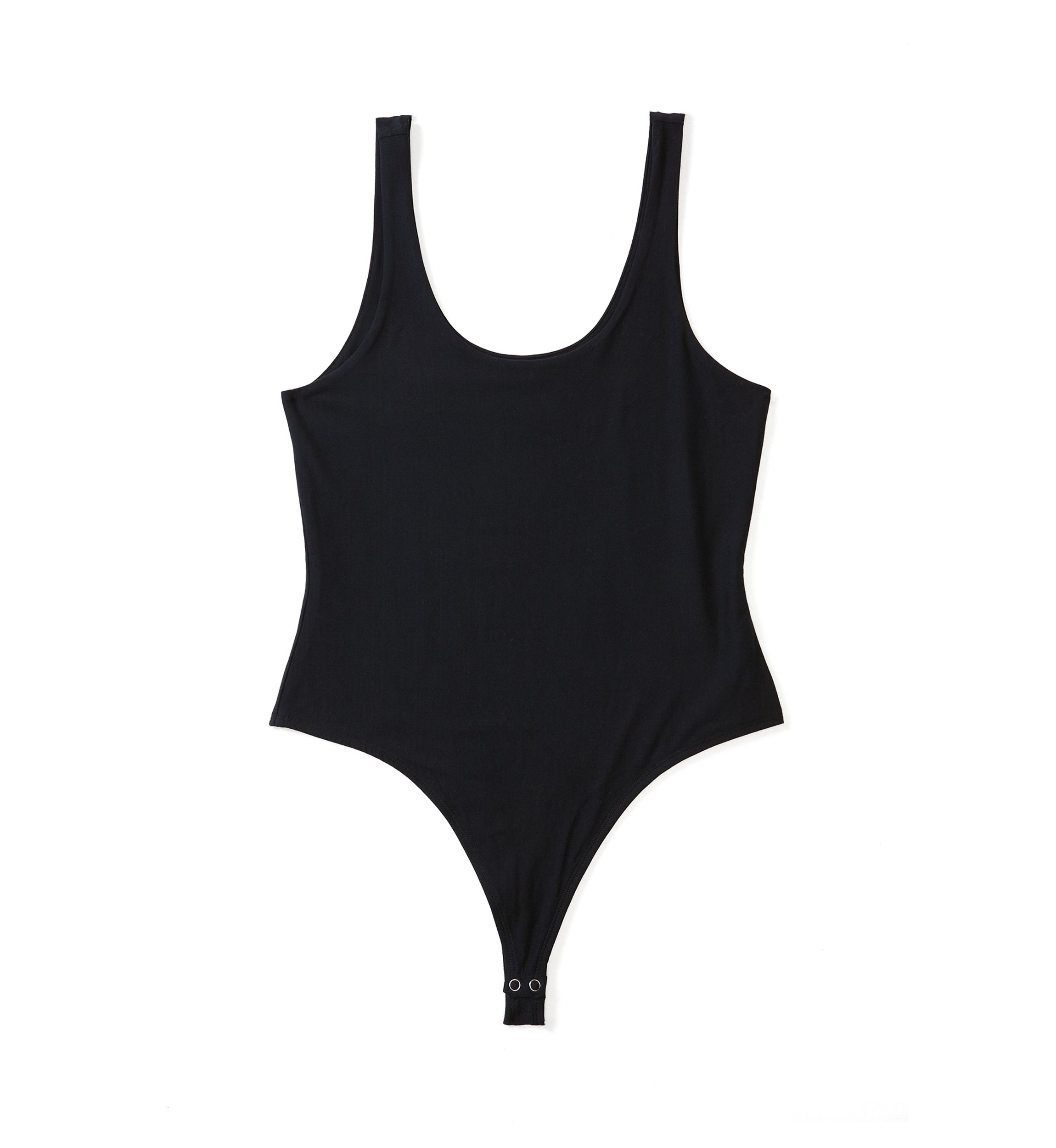 Womens Scoop Neck Double Layer Bodysuit