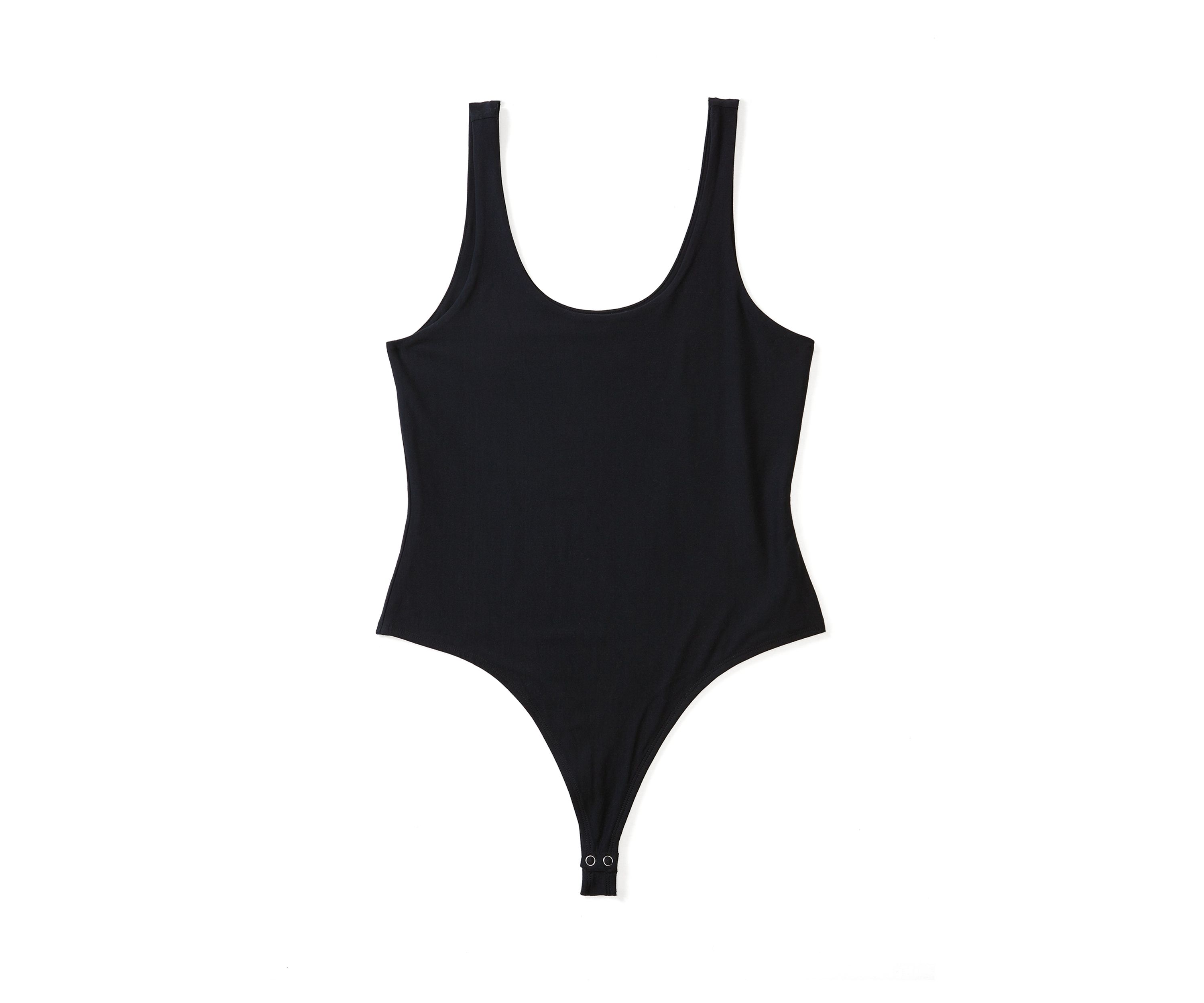 Womens Scoop Neck Double Layer Bodysuit