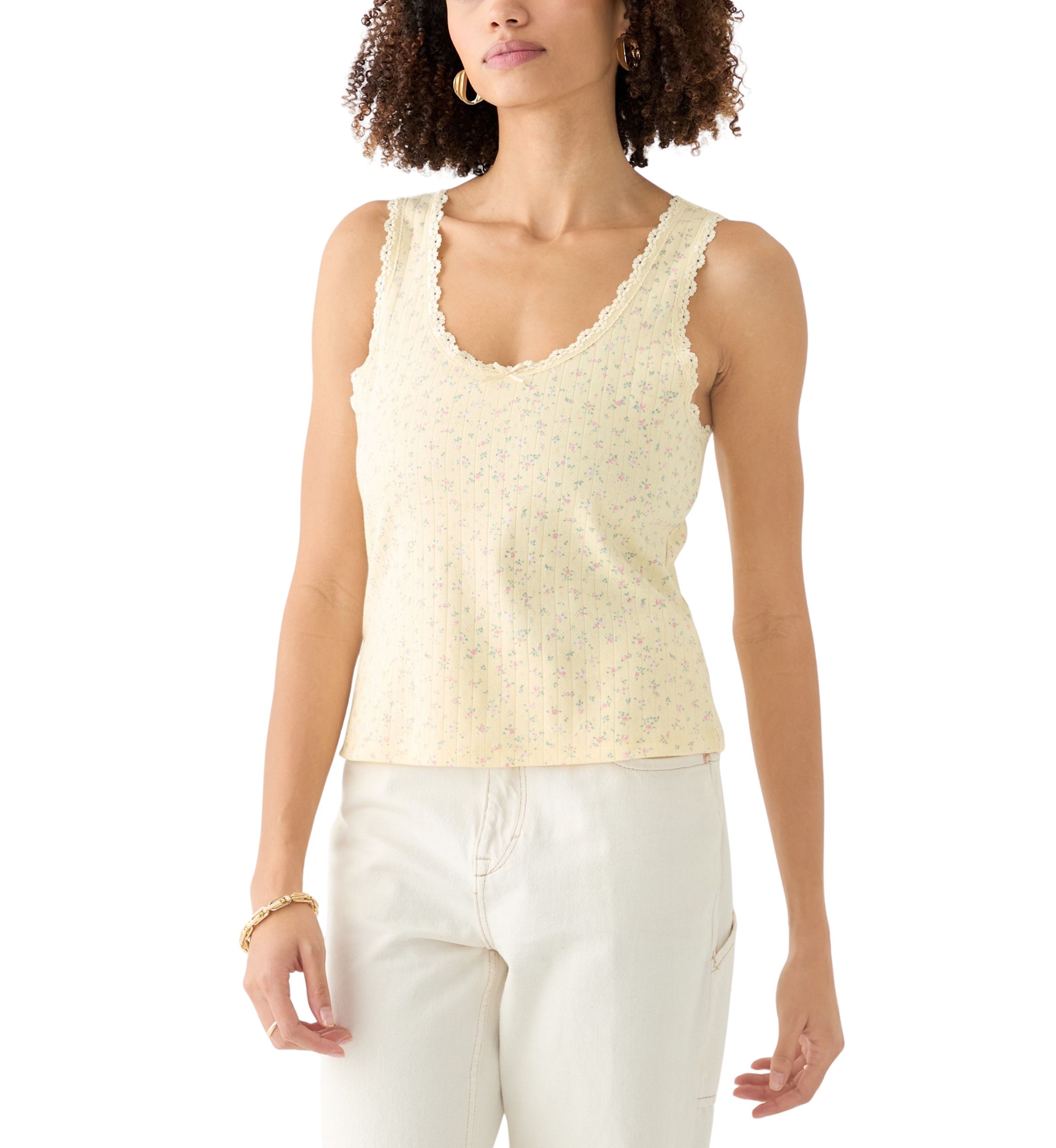 Womens Pointelle Tank Top