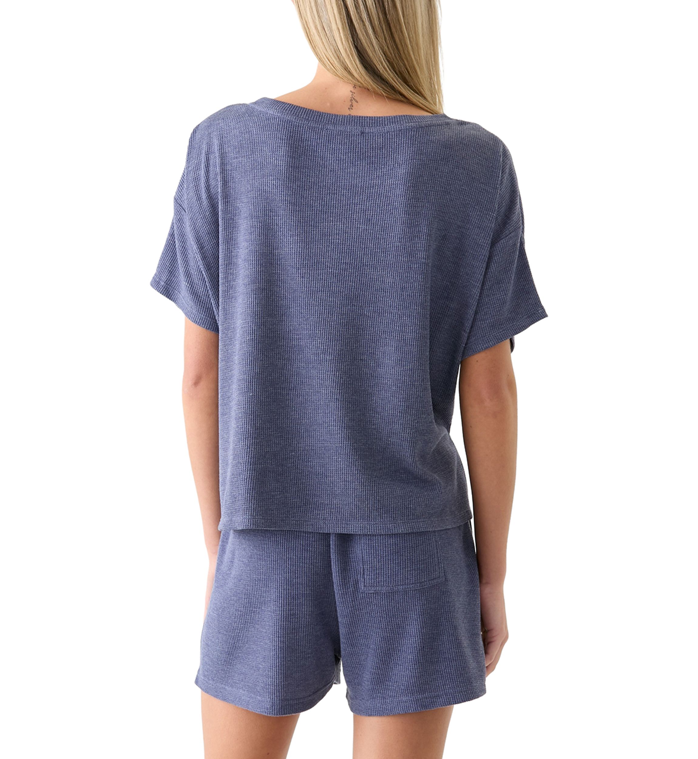 Womens Soft Thermal Knit Boat Neck Top