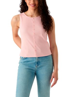 OLIVE + OAK Women's Button Up Tank Top