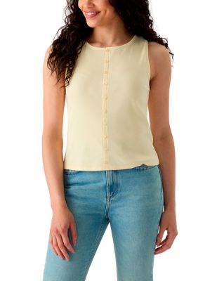 OLIVE + OAK Women's Button Up Tank Top, XS