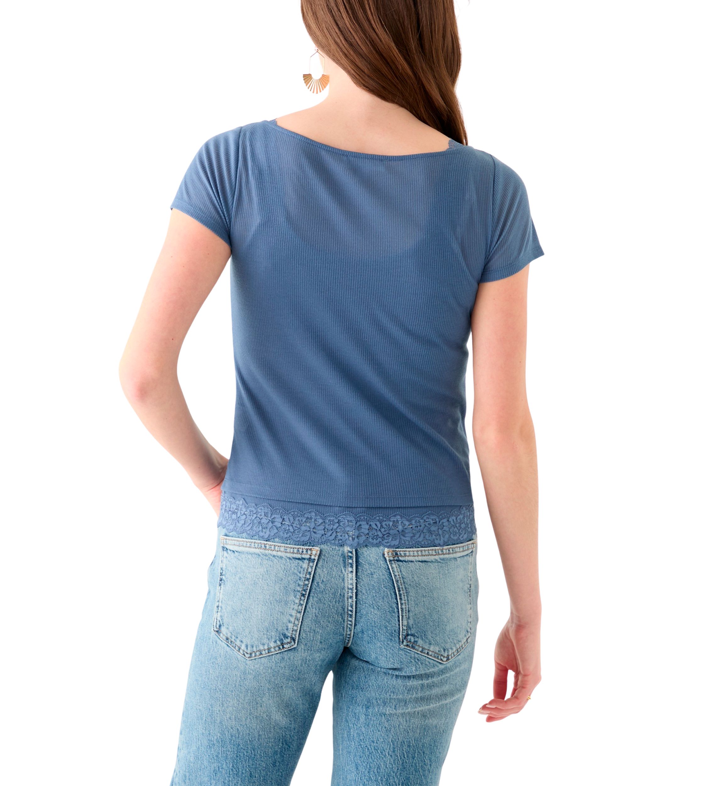 Womens Scoop Neck Knit Top