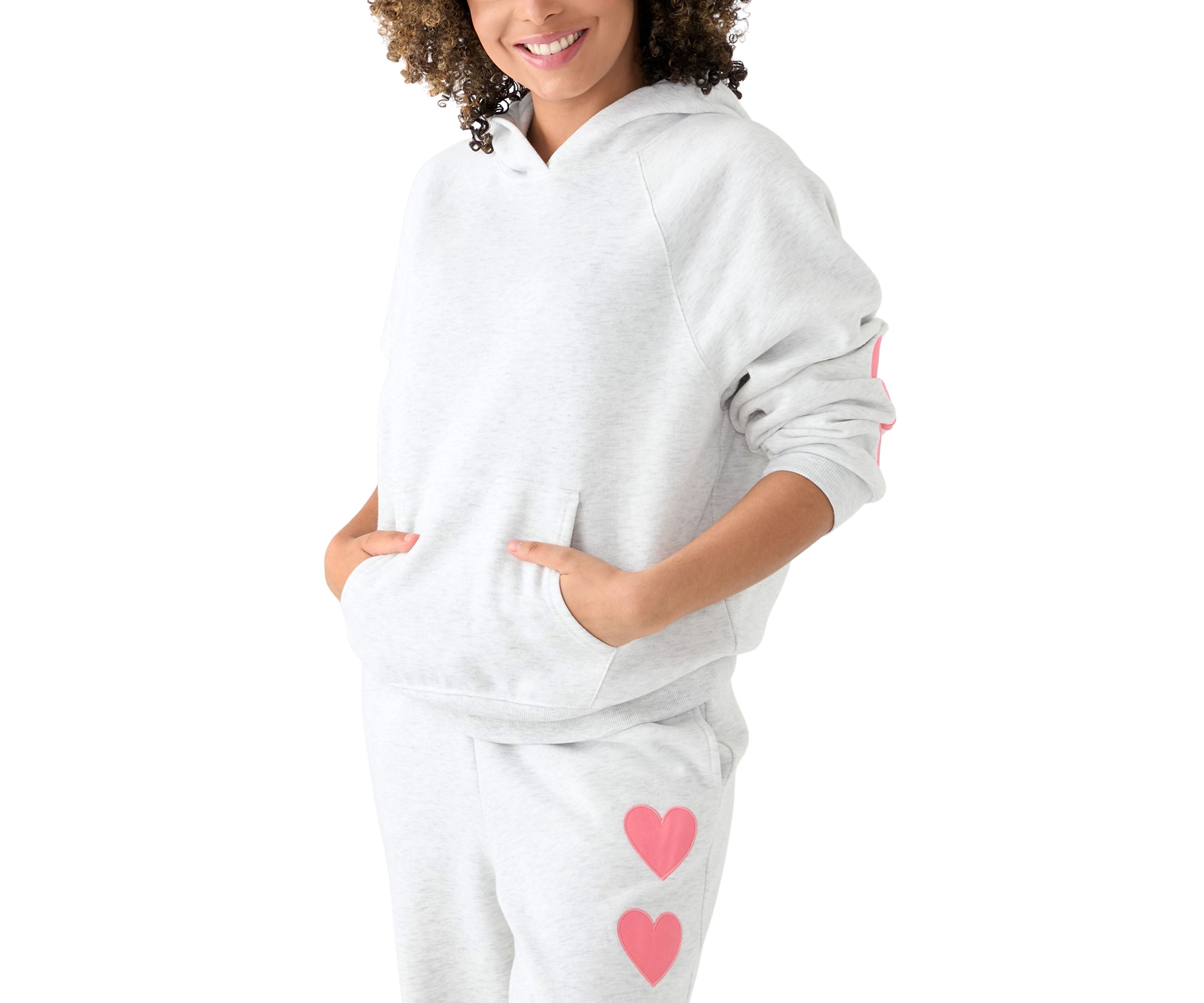 Womens 3 Heart Hoodie Sweatshirt