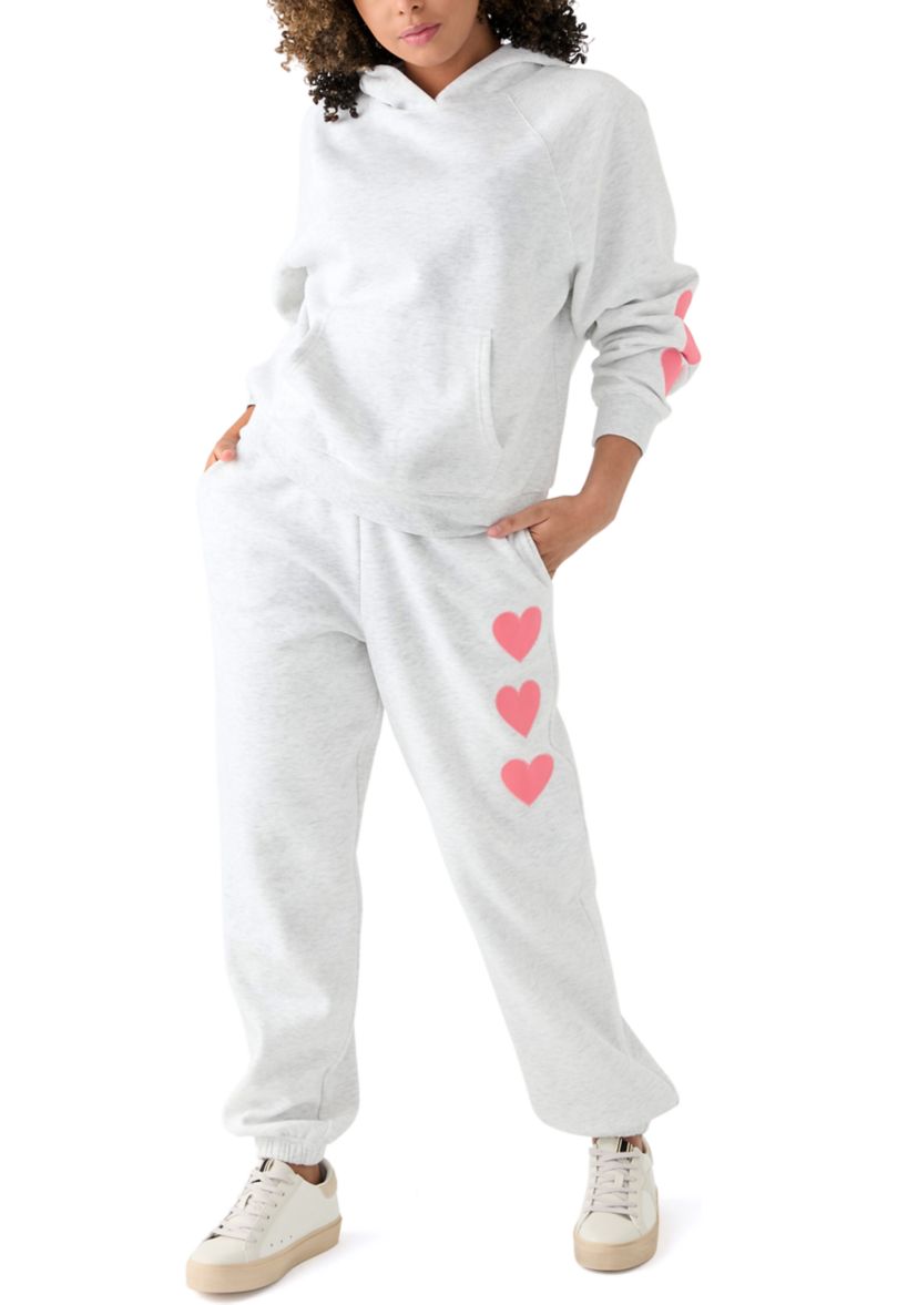 Womens 3 Heart Hoodie Sweatshirt