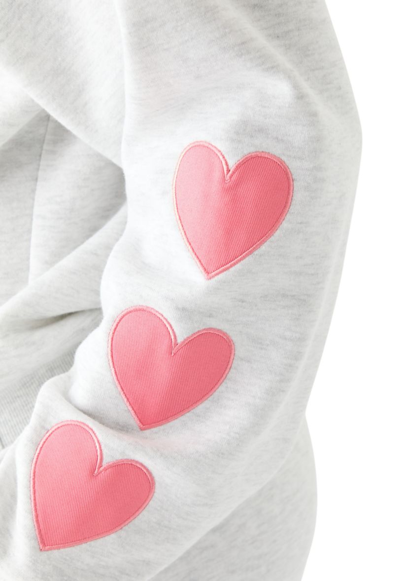 Womens 3 Heart Hoodie Sweatshirt