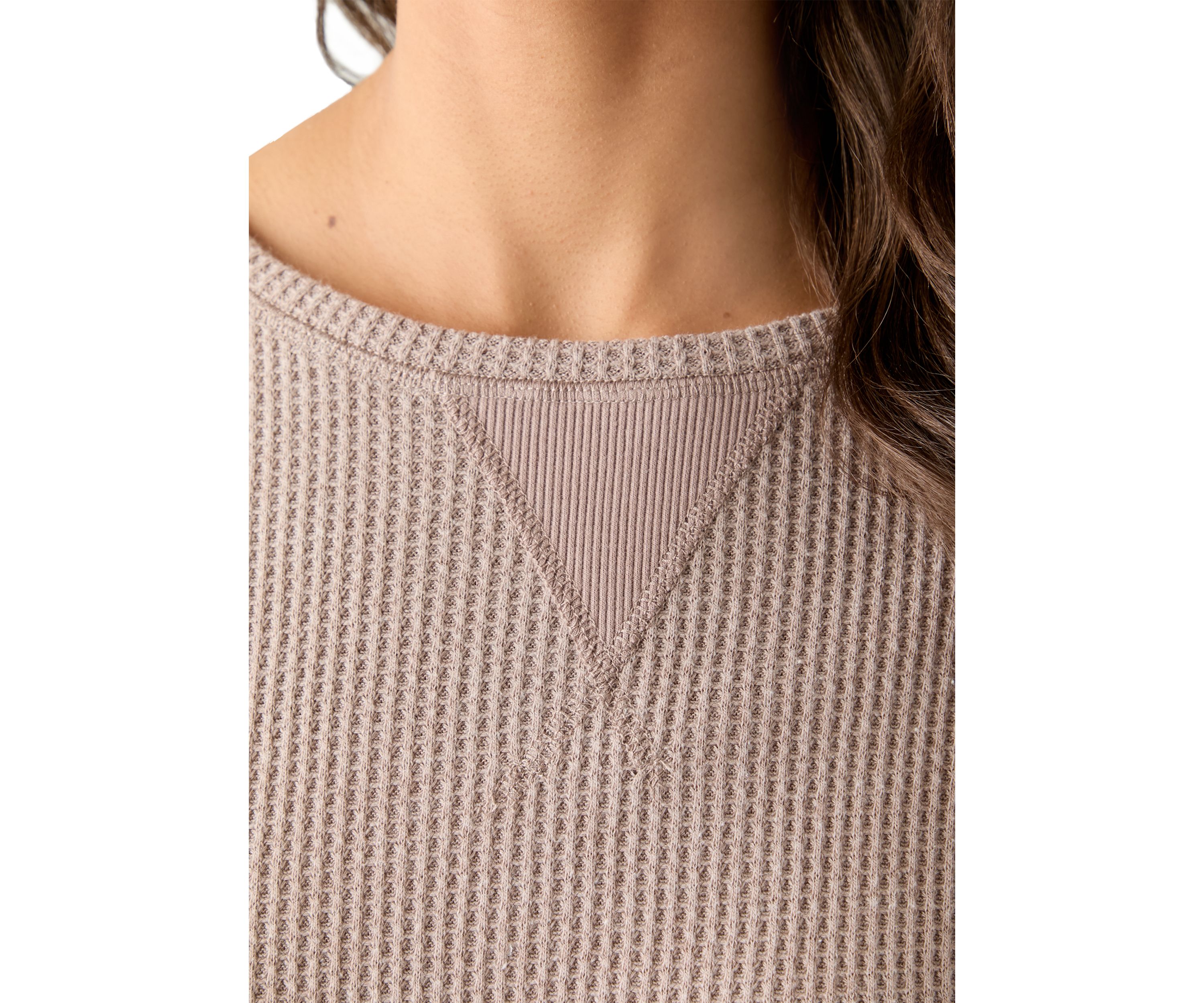 Womens Crew Neck Knit Top