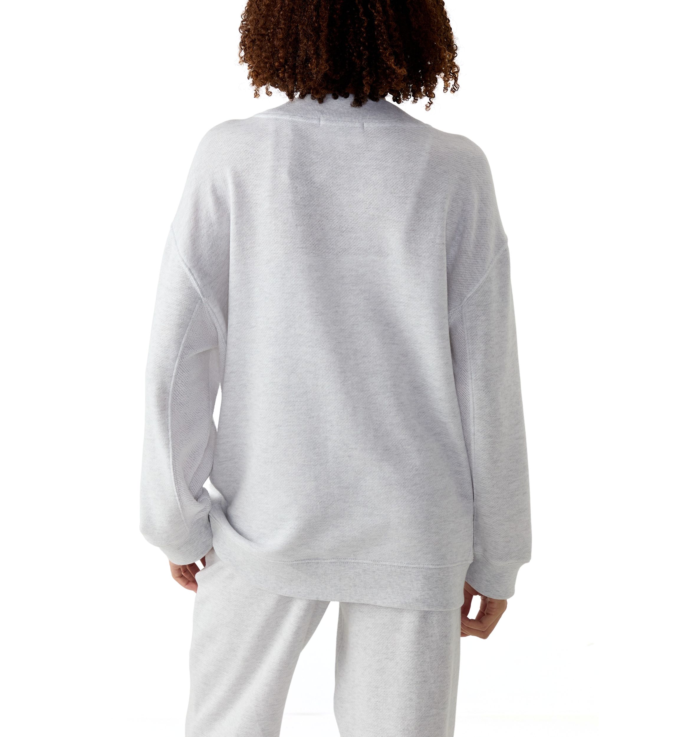 Womens Oversized V-Neck Sweatshirt