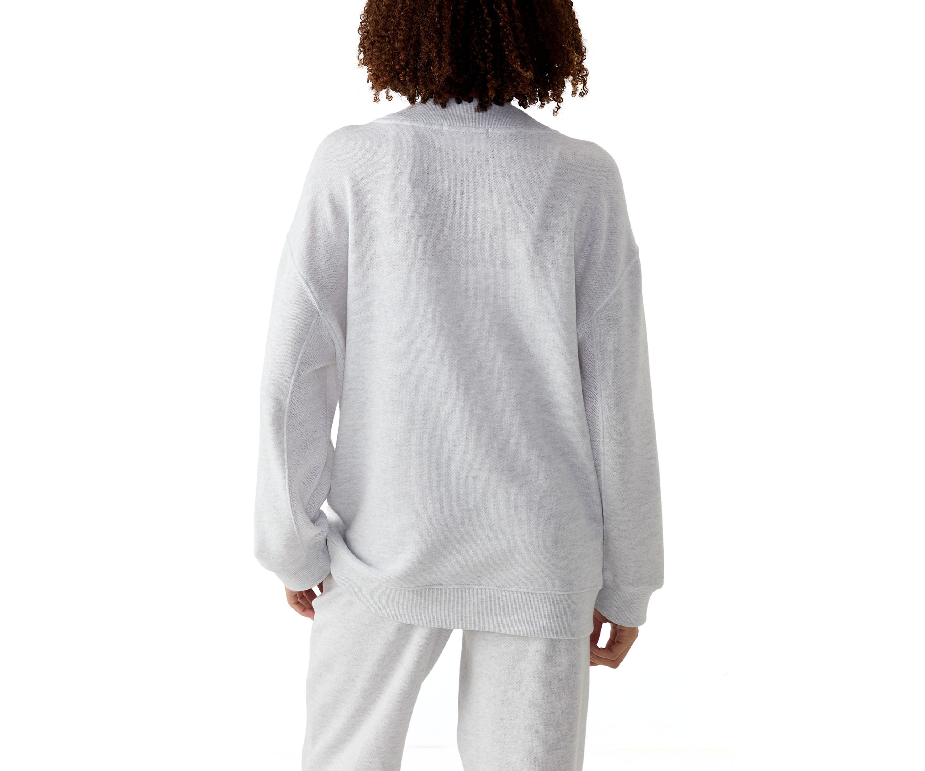 Womens Oversized V-Neck Sweatshirt