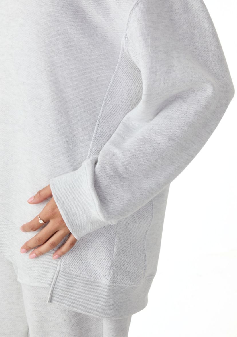 Womens Oversized V-Neck Sweatshirt