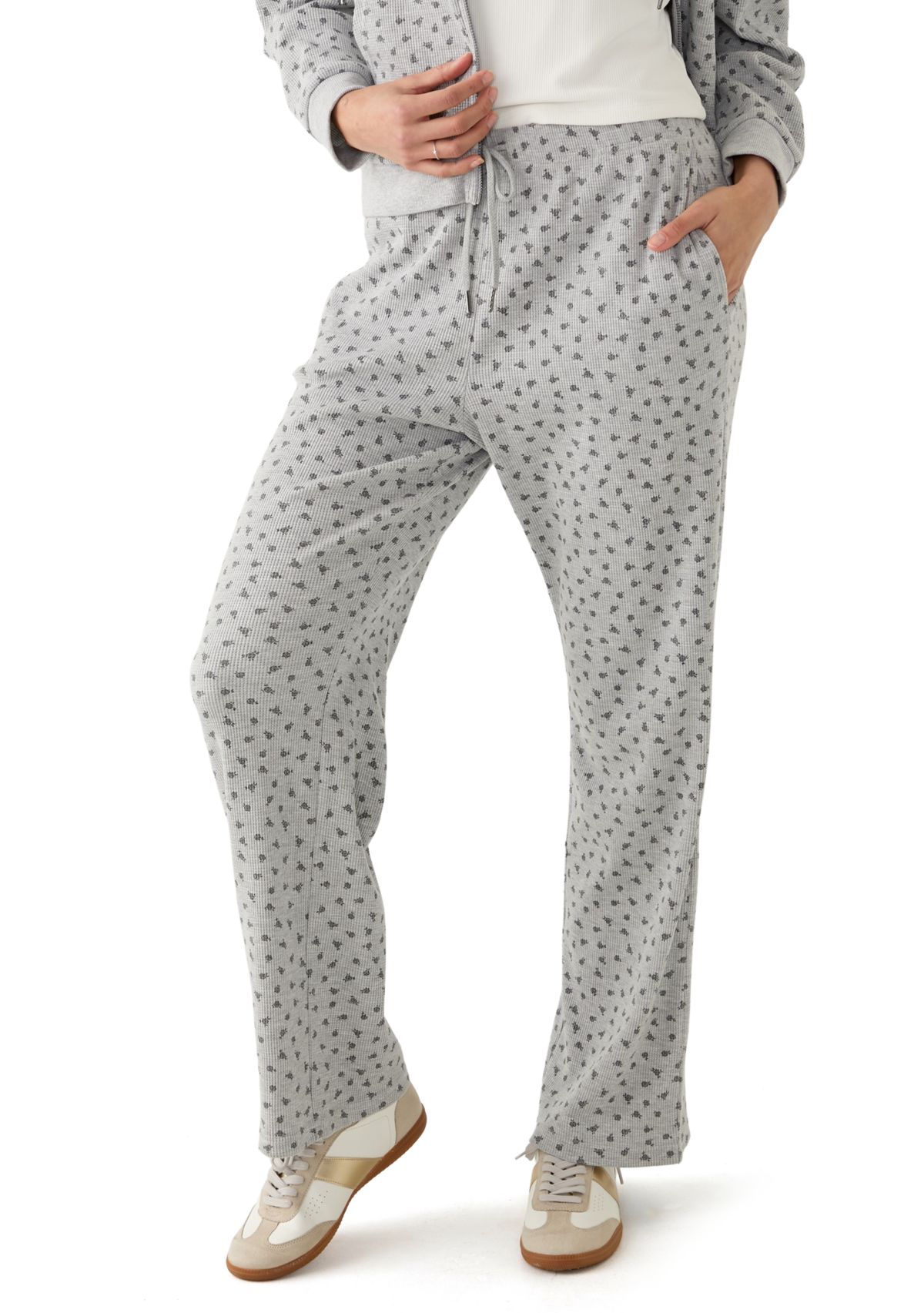 Waffle Wide Leg Pants