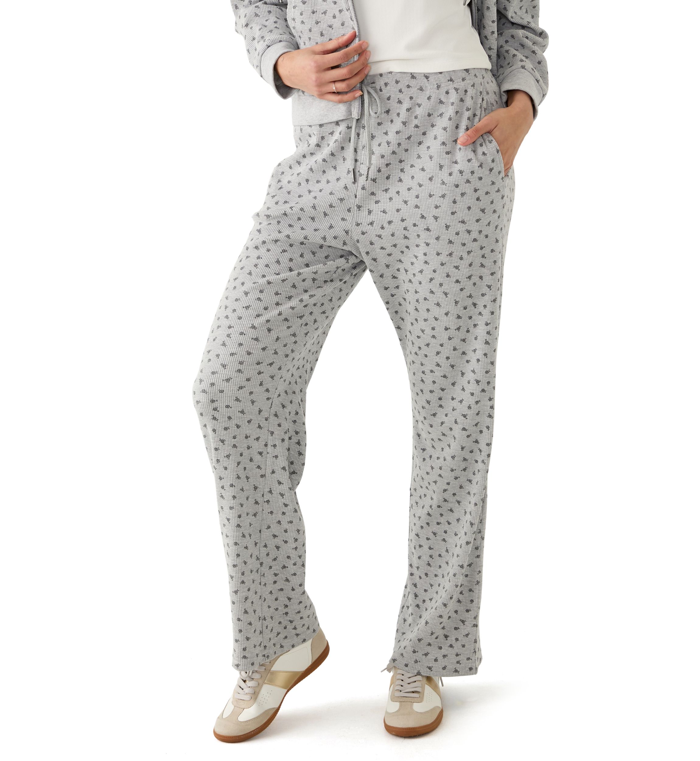 Waffle Wide Leg Pants