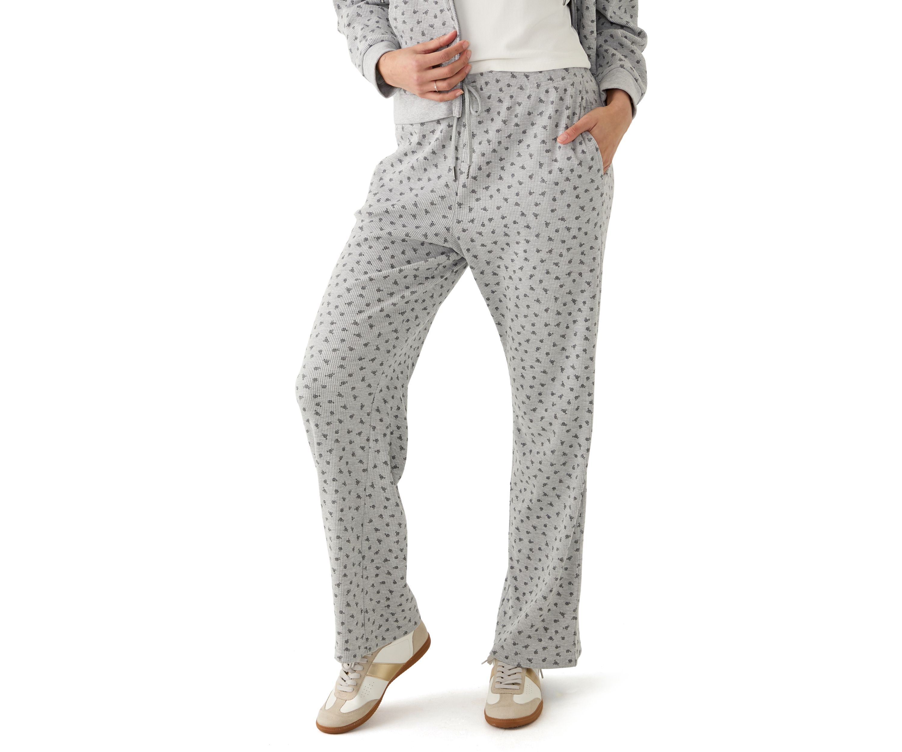 Waffle Wide Leg Pants