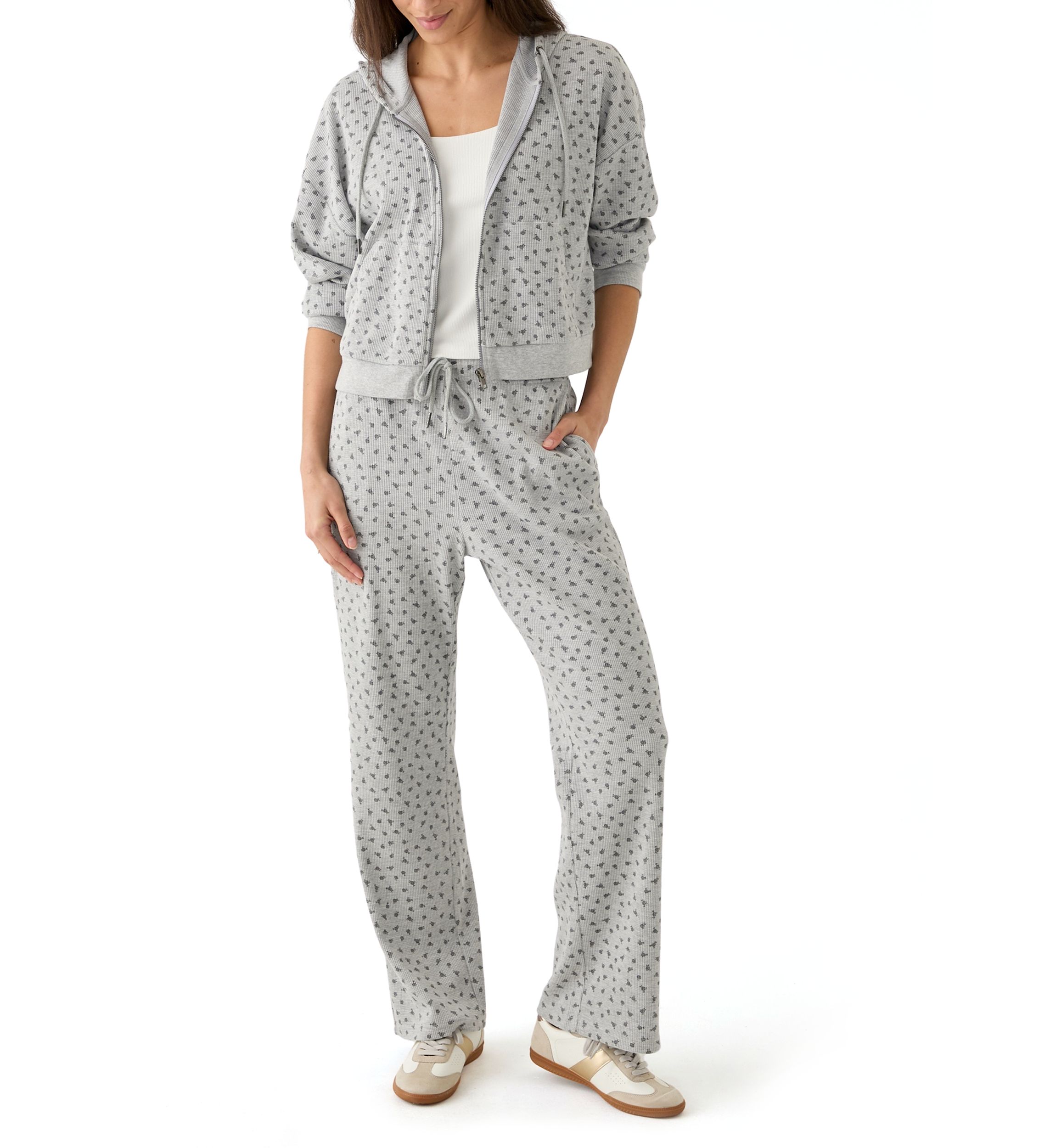 Waffle Wide Leg Pants