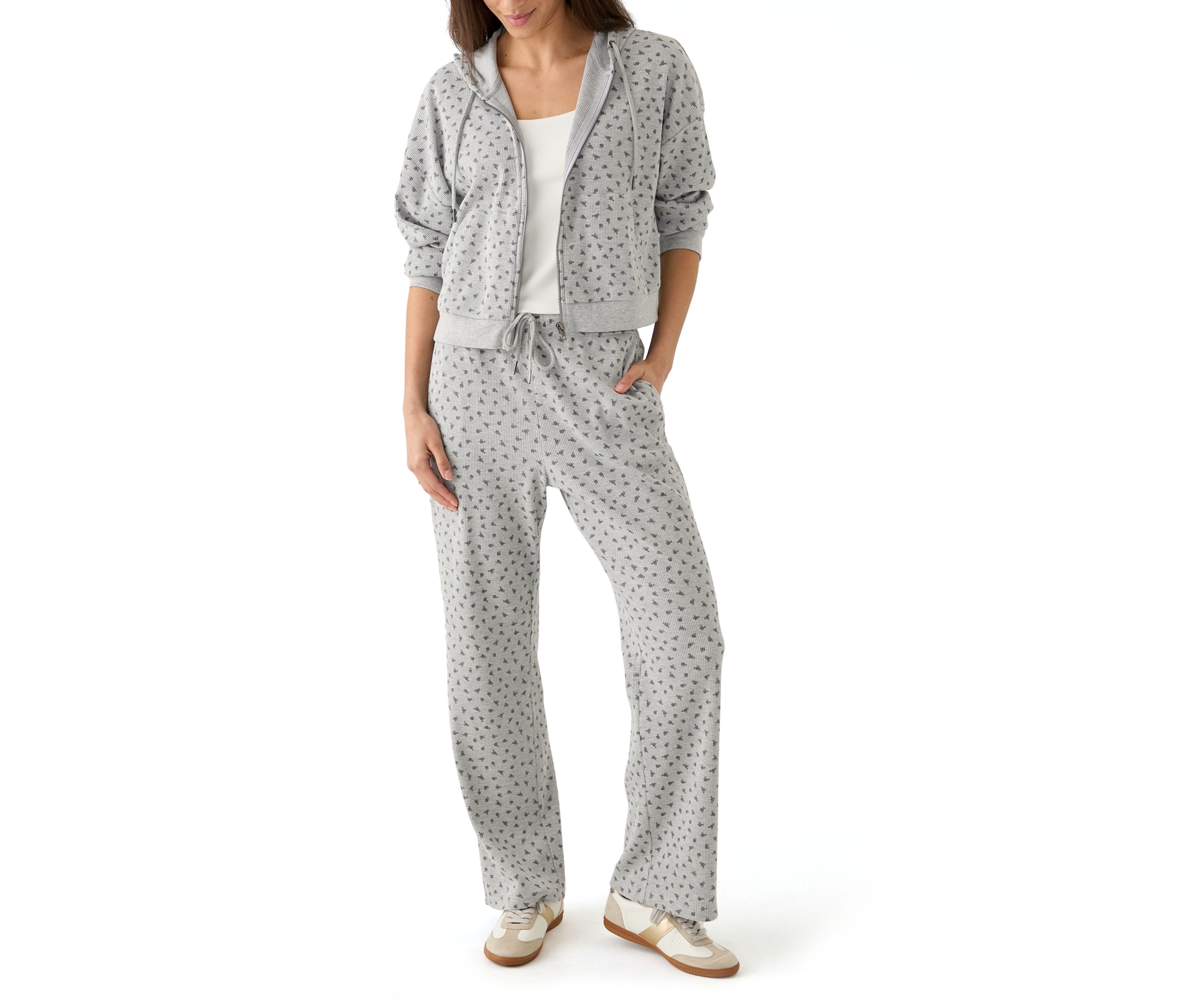 Waffle Wide Leg Pants
