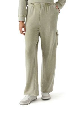 OLIVE + OAK Women's Wide Leg Cargo Pants, XS