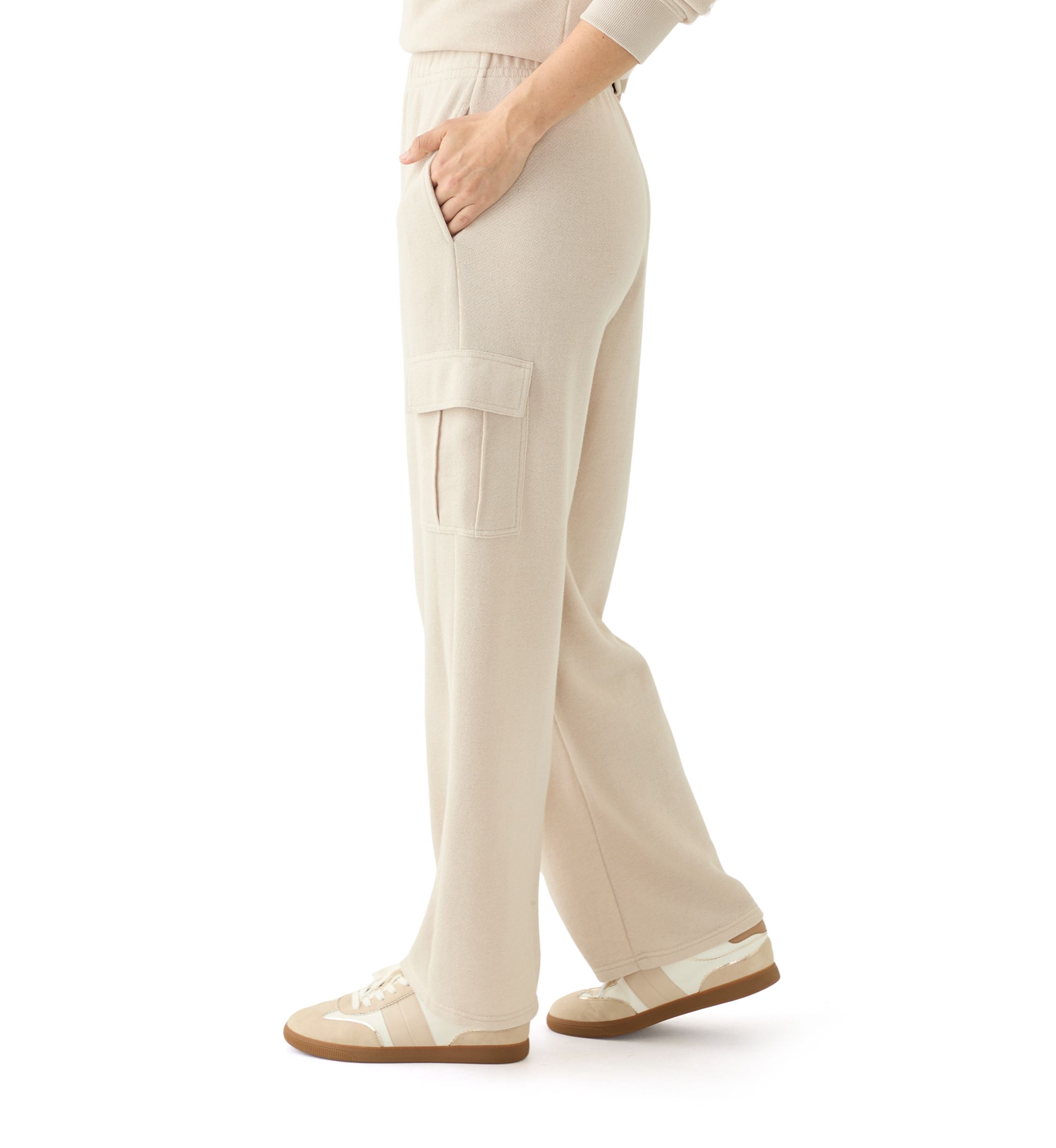Womens Wide Leg Cargo Pants
