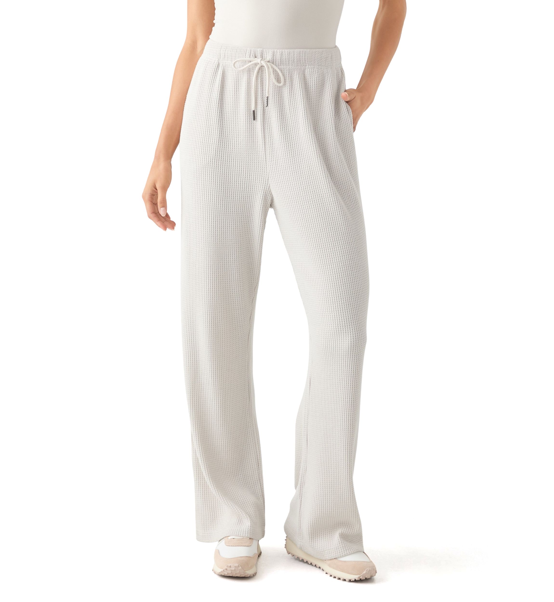 Womens Wide Leg Knit Sweatpants